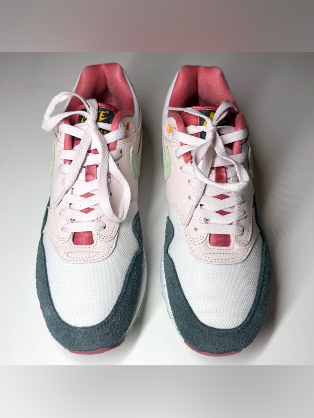 Nike Air Max 1 Easter Light Pink Vapor Green Sneakers Fz4133-640 Men’s Size - 10 - Picture 2 of 9